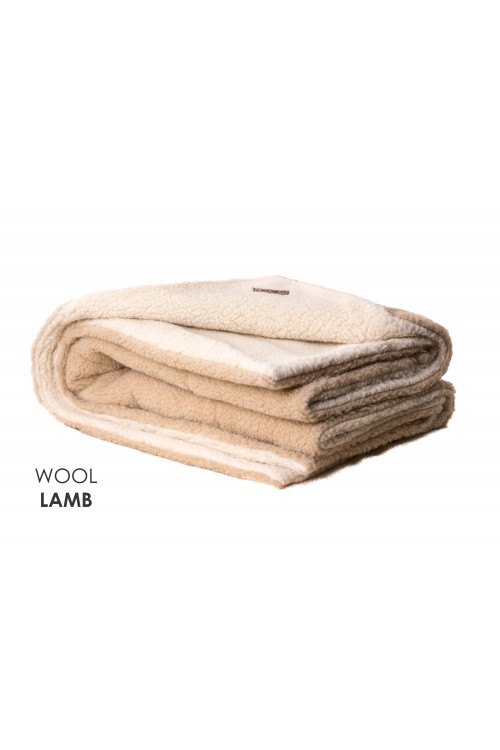 Одеяло из овечьей шерсти "ПРЕМИУМ" меховое двухслойное